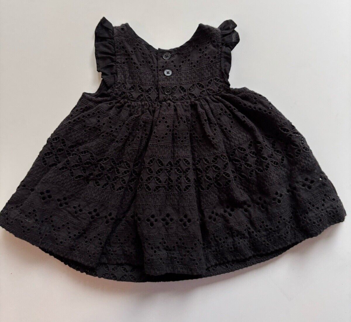 Country Road baby girl size 0-3 months black lace dress, VGUC