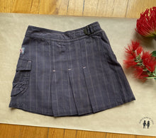 Load image into Gallery viewer, Sergent Major girls size 4 cargo skirt shorts skort grey tartan pleats, VGUC