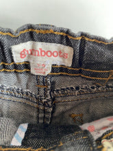 Load image into Gallery viewer, Gumboots kids girls size 5-6 dark blue denim mini skirt frills, VGUC