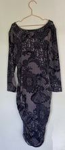 Load image into Gallery viewer, Ripe Women's Maternity size XS black lace patterned maternity stretch dress VGUC