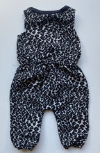 Load image into Gallery viewer, Kardashian Kids baby girl 3-6 months black white leopard print one-piece, EUC