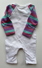 Load image into Gallery viewer, Kidstore baby girl size 0-3 months white pink one-piece bear stripes, GUC