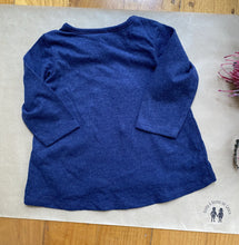 Load image into Gallery viewer, NEW Target Baby girl size 0-3 months blue long sleeve top deer with crown