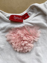 Load image into Gallery viewer, Sprout Baby Girl Size 00 White Pink Bodysuit Tutu Dress Embellished Flower VGUC