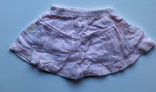 Load image into Gallery viewer, Purebaby baby girl size 0-3 months pink woven bloomer skirt lace, BNWT