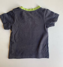 Load image into Gallery viewer, Pumpkin Patch baby boy size 6-12 months charcoal green t-shirt car, VGUC
