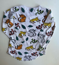 Load image into Gallery viewer, Walnut baby size 18-24 months white jungle animals long sleeve top, GUC
