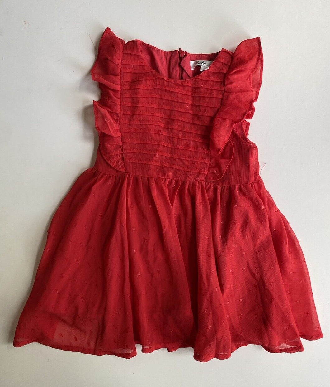 Bebe by Minihaha baby girl size 18-24 months red party dress, VGUC