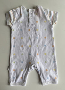 Pumpkin Patch baby size newborn white orange stripe one-piece bunny, VGUC