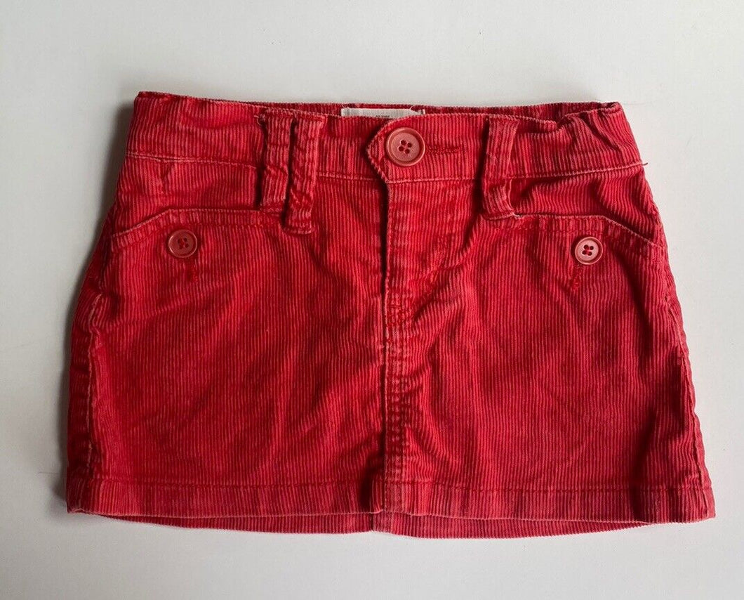 Country Road kids girls toddler size 3 red cord mini skirt VGUC