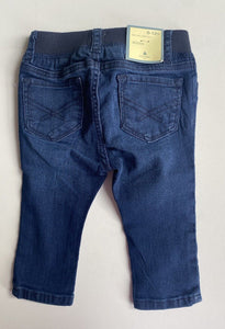 GAP baby size 6-12 months dark blue denim pull on jeans pants, BNWT