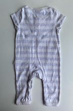 Load image into Gallery viewer, Peter Alexander baby size 0-3 months grey white stripe one-piece, VGUC
