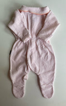 Load image into Gallery viewer, Bonds baby girl size 0-3 months pink collared Terry towelling wondersuit, VGUC
