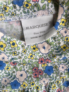 Marquise baby girl size 0-3 months pink green blue floral one-piece, EUC