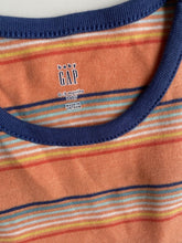 Load image into Gallery viewer, GAP baby size 0-3 months orange blue stripe tank bodysuit top, VGUC
