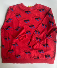 Load image into Gallery viewer, Band of Boys kids boys size 8 red black sunglasses jumper, VGUC
