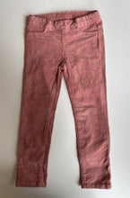 Load image into Gallery viewer, H&amp;M kids girls size 5 pink cord skinny pants adjustable waist, VGUC
