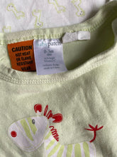 Load image into Gallery viewer, Pumpkin Patch baby 0-3 months bundle green t-shirt tops red stripe pants VGUC
