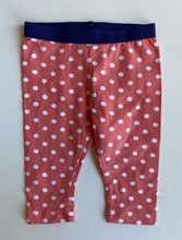 Load image into Gallery viewer, Sprout baby girl size 0-3 months pink orange spotted leggings pants, EUC
