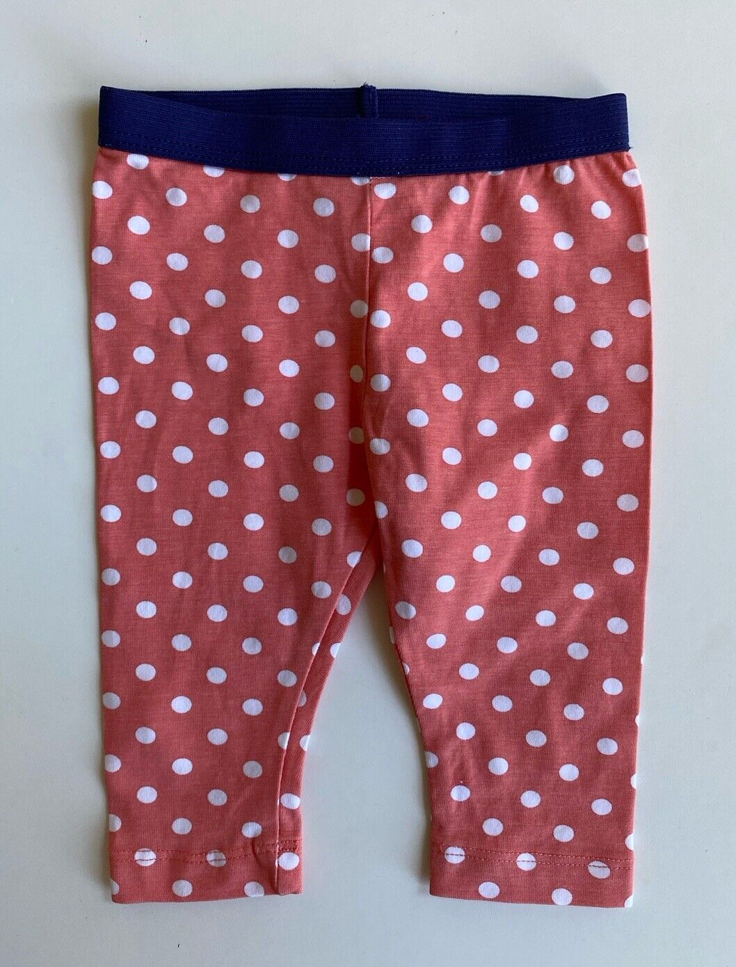 Sprout baby girl size 0-3 months pink orange spotted leggings pants, EUC