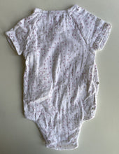 Load image into Gallery viewer, Aden + Anais baby girl size 3-6 months white wrap bodysuit top hearts, VGUC
