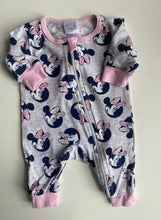 Load image into Gallery viewer, Disney baby girl size small newborn 00000 grey pink Minnie Mouse one-piece VGUC
