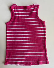 Load image into Gallery viewer, Target kids girls size 6 pink white stripe ribbed tank top, VGUC
