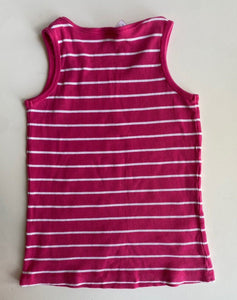 Target kids girls size 6 pink white stripe ribbed tank top, VGUC