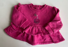 Load image into Gallery viewer, Country Road baby girl size 6-12 months pink frill radish pullover jumper, VGUC
