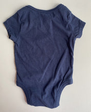 Load image into Gallery viewer, Old Navy baby size 3-6 months navy blue short sleeve bodysuit RUN DMC, VGUC
