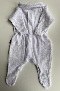 Bonds baby size 0-3 months white wondersuit terry towelling collared, VGUC