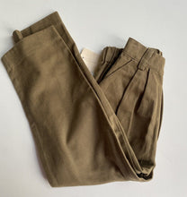 Load image into Gallery viewer, Freidelle kids size 4 brown elastic waist high waisted chino pants vintage, BNWT
