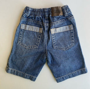 Jack & Milly baby boy size 6-12 months blue denim shorts, VGUC