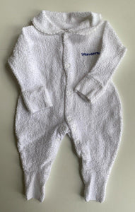 Bonds baby size 0-3 months white wondersuit terry towelling collared, VGUC