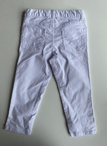 Pumpkin Patch kids girls size 4 white denim jeans pants, VGUC