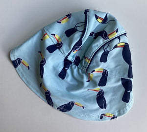 Cotton On baby one size blue toucan swimming hat cap, VGUC