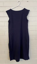 Load image into Gallery viewer, Ripe Limited women&#39;s size M maternity navy blue sleeveless dress, VGUC
