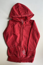 Load image into Gallery viewer, Target kids girls size 7 red zip up hooded jumper Ocean Angel, VGUC
