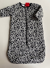 Load image into Gallery viewer, Baby Baby baby size 3-6 months grey black leopard print sleeping bag zip, EUC
