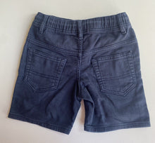 Load image into Gallery viewer, Target kids boys size 5 navy blue denim drawstring elastic waist shorts, VGUC
