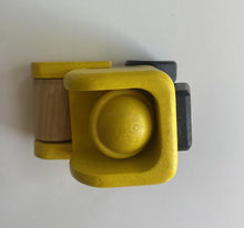 Load image into Gallery viewer, Pintoy wooden yellow construction vehicle roller, VGUC
