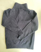 Load image into Gallery viewer, Zara kids size 9-10 years navy blue knitted collared jumper, VGUC
