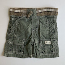 Load image into Gallery viewer, Pumpkin Patch baby boy size 3-6 months olive green cargo shorts, VGUC
