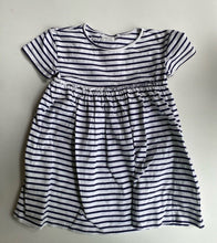 Load image into Gallery viewer, Next kids girls size 4 years blue white stripe summer dress, VGUC
