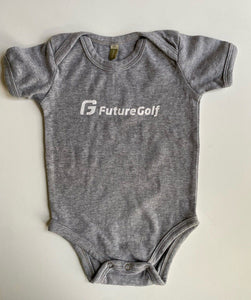 Unbranded baby size 3-6 months grey t-shirt bodysuit top Future Golf, VGUC