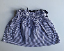 Load image into Gallery viewer, Seed kids girls toddler size 2 grey white stripe tassel skirt, VGUC
