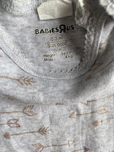 Load image into Gallery viewer, Babies R Us baby girl size 0-3 months grey gold arrows bodysuit t-shirt, VGUC
