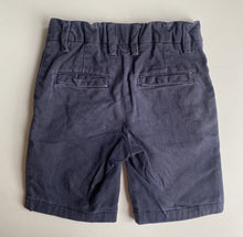 Load image into Gallery viewer, Next kids boys size 4 years navy blue adjustable waist chino shorts, VGUC
