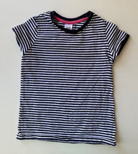 Load image into Gallery viewer, Target kids girls size 5 black white stripe short sleeve t-shirt top, VGUC
