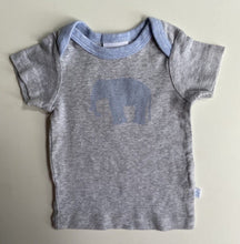 Load image into Gallery viewer, Marquise baby size 3-6 months grey blue elephant t-shirt, VGUC
